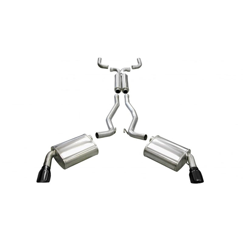 Corsa 10-14 Chevrolet Camaro Coupe SS 6.2L V8 Auto Black Sport Cat-Back + XO Exhaust