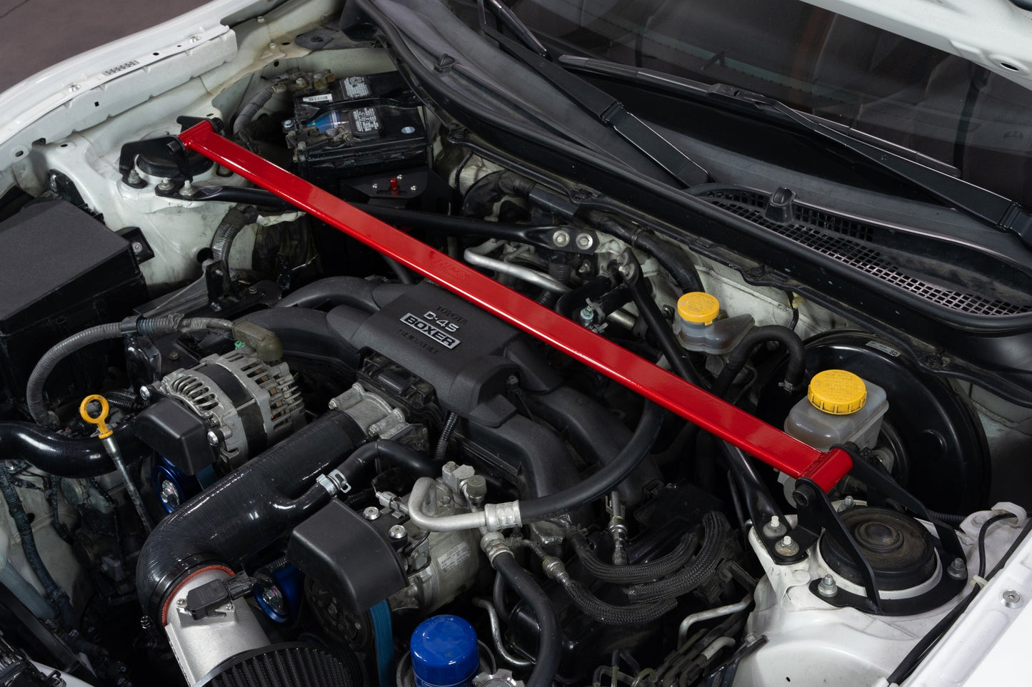 HPS Performance Front Strut Bar 2013-2016 Scion FRS ZN6, Red, 42-121R