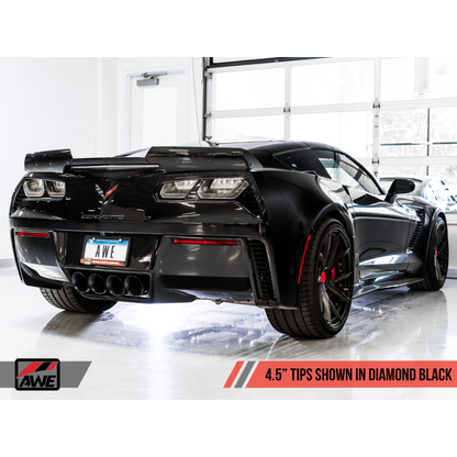 AWE Tuning 14-19 Chevy Corvette C7 Z06/ZR1 Touring Edition Axle-Back Exhaust w/Black Tips