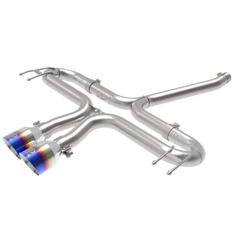 aFe Takeda 2-1/2in 304 SS Axle-Back Exhaust w/Blue Flame Tips 17-20 Honda Civic Sport L4-1.5L (t)