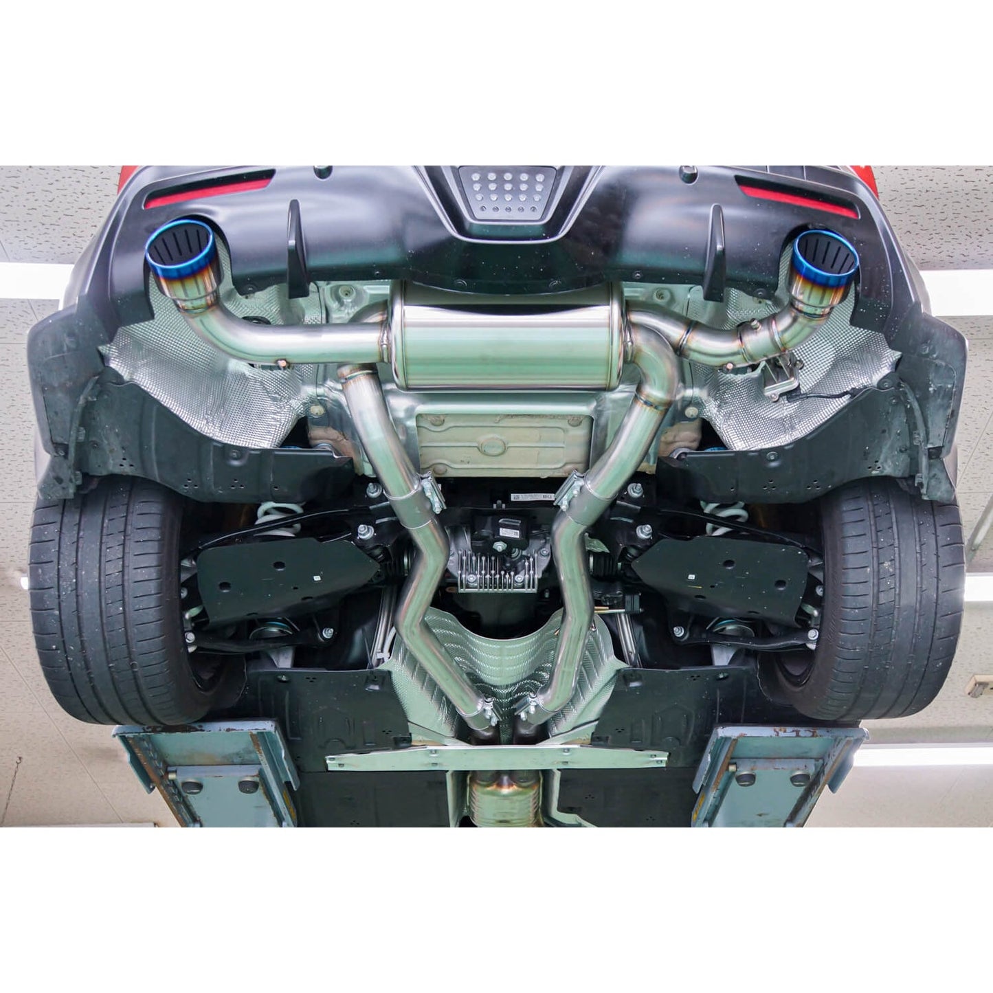 HKS Super Turbo Muffler Axleback Exhaust - 2019+ Toyota GR Supra