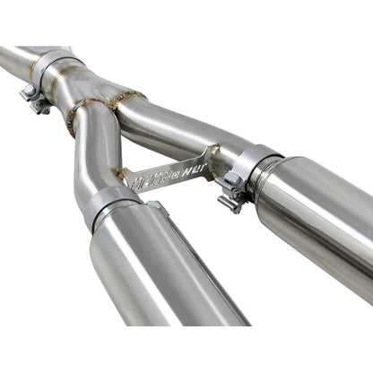 aFe POWER Takeda 2.5in 304 SS CB Exhaust w/ Black Tips 17-19 Infiniti Q60 V6-3.0L (tt)