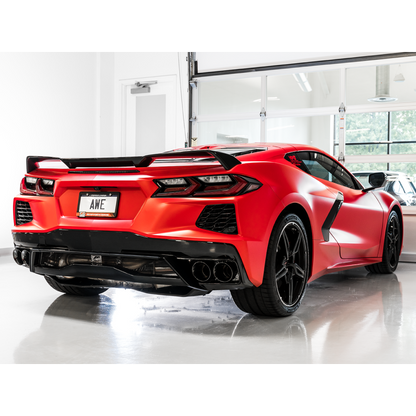 AWE Tuning 2020 Chevrolet Corvette (C8) Track Edition Exhaust - Quad Diamond Black Tips
