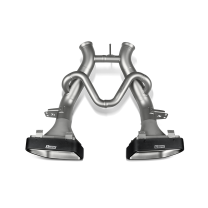 Akrapovič Slip-On Line Exhaust (Titanium) w/Carbon Tips - 2014-2019 McLaren 650S/650S Spider