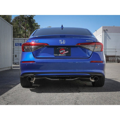 aFe Takeda 2.5in 304 SS Cat-Back Exhaust System w/CF Tips 2022+ Honda Civic L4-1.5L (t)