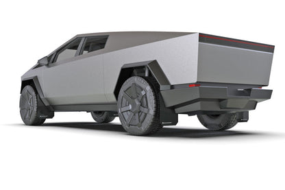 Rally Armor 24-25 Tesla Cybertruck Black UR Mud Flap White Logo