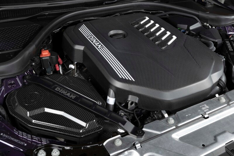Dinan 19-26 BMW B58D (G01/G02/G20/G22/G23/G26/G42) Matte Carbon Fiber Engine Cover w/Gloss Accents