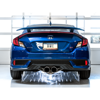 AWE Tuning 2016+ Honda Civic Si Touring Edition Exhaust w/Front Pipe & Dual Chrome Silver Tips