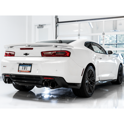 AWE Tuning 16-19 Chevy Camaro SS Resonated Cat-Back Exhaust -Track Edition (Quad Diamond Black Tips)