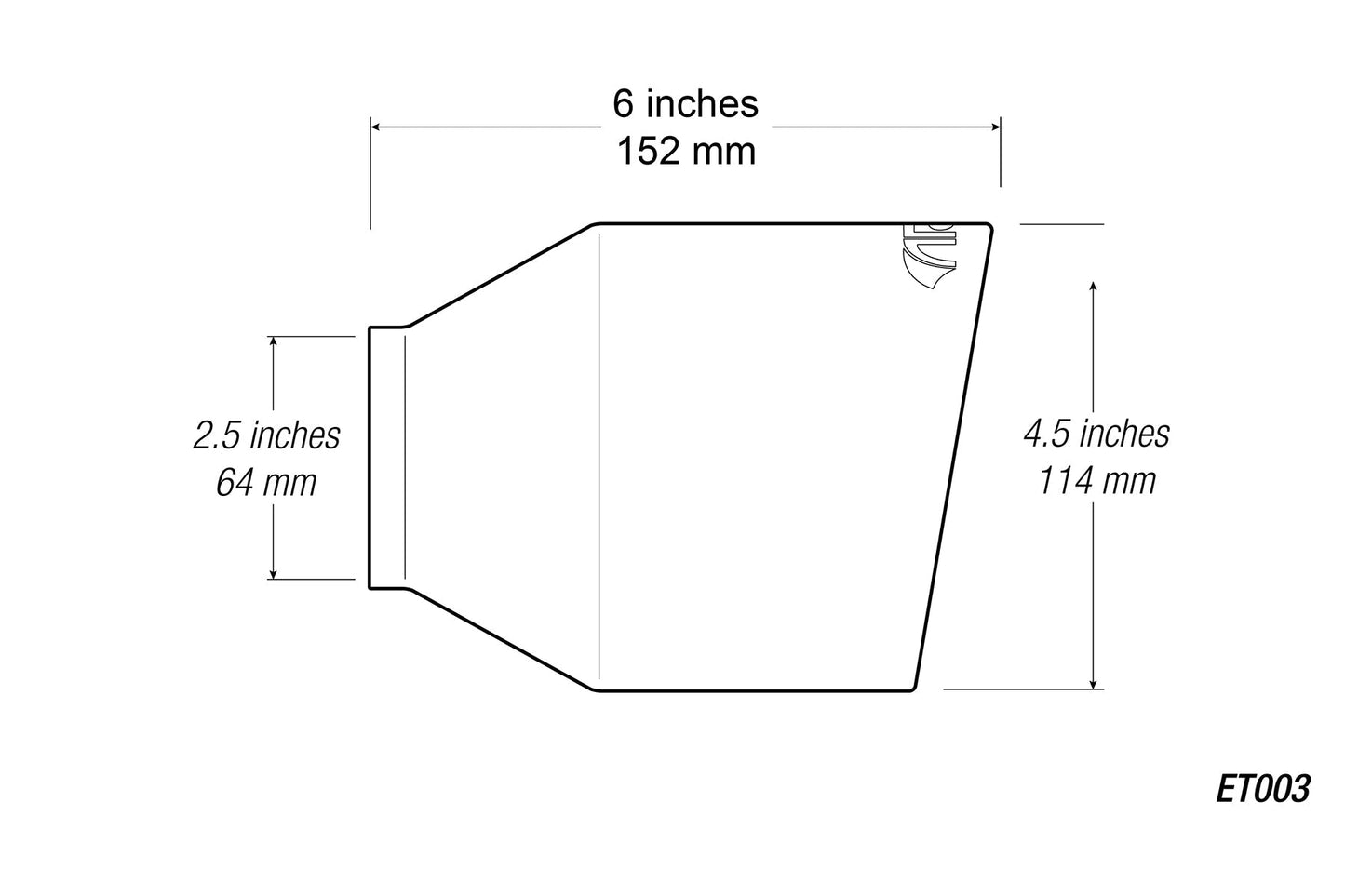 4.5" Universal Exhaust Tip ET003 (Burnt/Polish)-Motor Vehicle Exhaust-ARK Performance