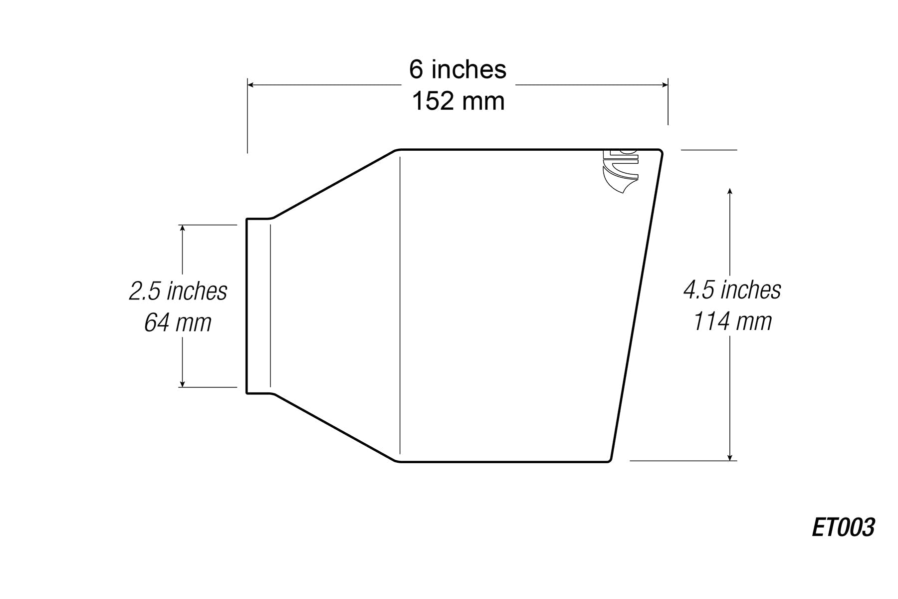 4.5" Universal Exhaust Tip ET003 (Burnt/Polish)-Motor Vehicle Exhaust-ARK Performance