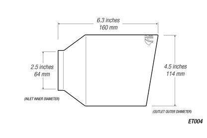 4.5" Universal Exhaust Tip ET004 (Burnt/Polish)-Motor Vehicle Exhaust-ARK Performance