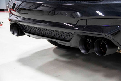 Dinan 20-25 BMW X3 M/X4 M (F97/F98) Free Flow Axleback Exhaust System - Black Tips