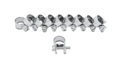 Vibrant Fuel Injector Style Mini Hose Clamps 7-9mm clamping range Pack of 10 Zinc Plated Mild Steel