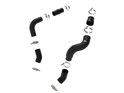 aFe BladeRunner 3in & 3-1/2in AL Hot and Cold Charge Pipe Kit Black RAM Diesel Trucks 25-26 L6-6.7L