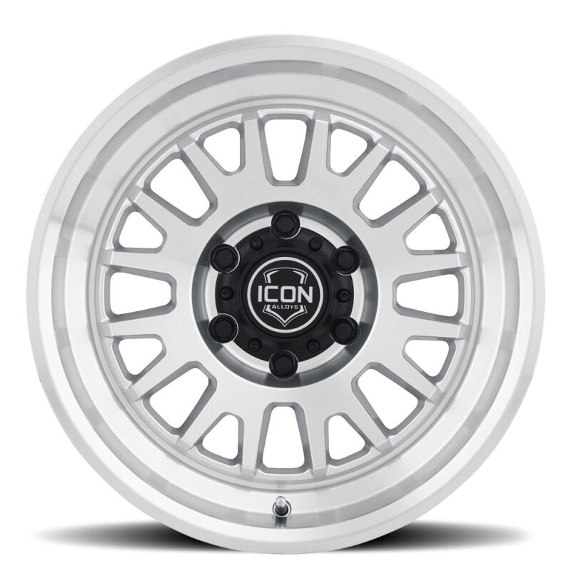 ICON Anza 17x8.5 5x150 25mm Offset 5.75in BS Silver Machined Wheel