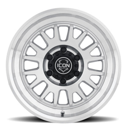 ICON Anza 17x8.5 5x150 25mm Offset 5.75in BS Silver Machined Wheel