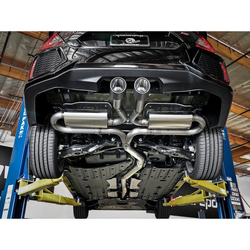 aFe Takeda 3in 304 SS Cat-Back Exhaust System w/ Carbon Tips 2017+ Honda Civic Si (4dr) I4 1.5L (t)