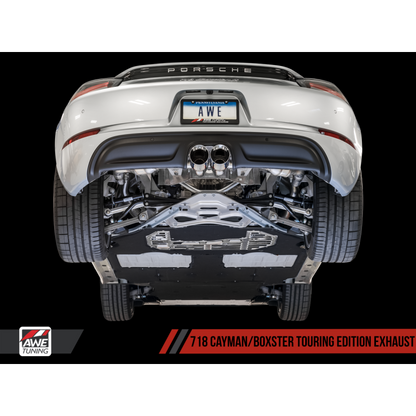 AWE Tuning Porsche 718 Boxster / Cayman Touring Edition Exhaust - Chrome Silver Tips