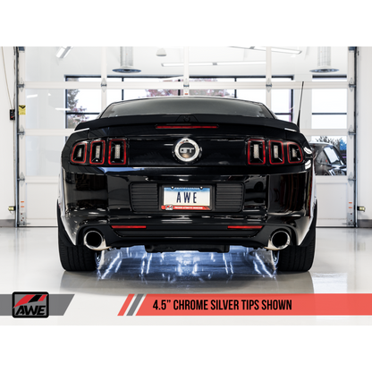 AWE Tuning S197 Mustang GT Axle-back Exhaust - Touring Edition (Chrome Silver Tips)