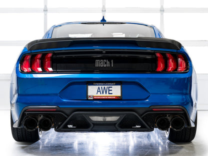 AWE Tuning 21-23 Ford Mustang Mach 1 SwitchPath Cat Back Exhaust w/ Quad Diamond Black Tips