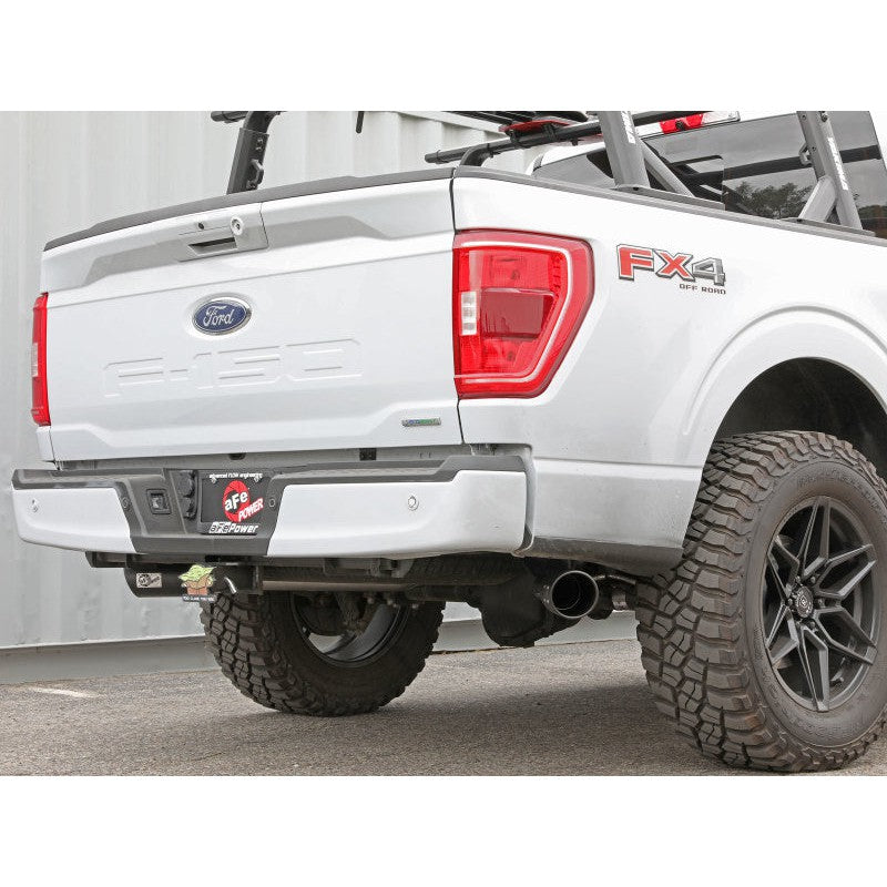 aFe Vulcan 3in 304 SS Cat-Back Exhaust 2021 Ford F-150 V6 2.7L/3.5L (tt)/V8 5.0L w/ Black Tips