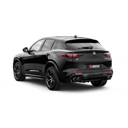 Akrapovič Slip-On Line Exhaust (Titanium) w/Carbon Tips - 2017+ Alfa Romeo Stelvio Quadrifoglio