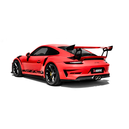 Akrapovič Slip-On Line Exhaust (Titanium) w/Tips & Carbon Fiber Diffuser - 2018-2019 Porsche GT3 RS (991.2)