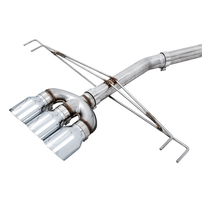 AWE Tuning 2017+ Honda Civic Type R Track Edition Exhaust w/Front Pipe & Triple Chrome Silver Tips