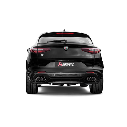 Akrapovič Slip-On Line Exhaust (Titanium) w/Carbon Tips - 2017+ Alfa Romeo Stelvio Quadrifoglio