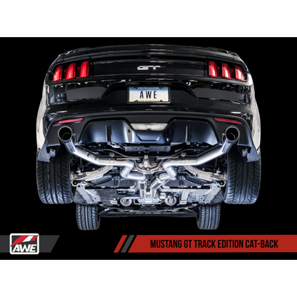 AWE Tuning S550 Mustang GT Cat-back Exhaust - Track Edition (Diamond Black Tips)