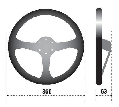 Sparco Steering Wheel 345 Leather Black
