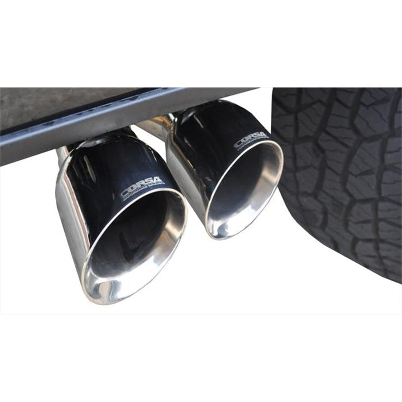 Corsa 2015 Ford F-150 5.0L V8 (Super Crew Cab) Polished Sport Single Side Dual 4in Tips CB Exhaust