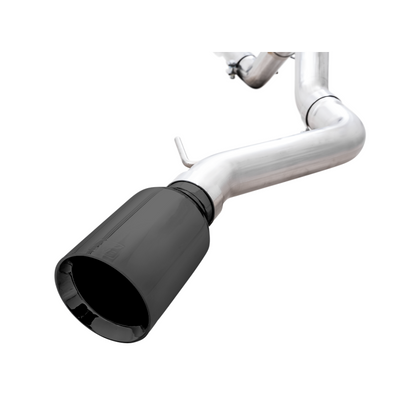 AWE Tuning 2021+ Ford Bronco 0FG Single Rear Exit Exhaust w/Diamond Black Tip & Bash Guard