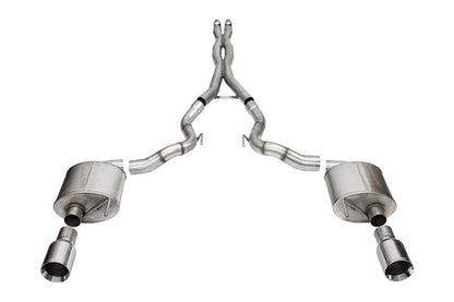Corsa 24-25 Ford Mustang GT Xtreme 3in Cat-Back Dual Rear Exhaust w/4.5in Straight-Cut Polish Tips