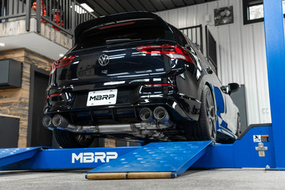 MBRP 2022 Volkswagen Golf R MK8 T304 Stainless Steel 3in Cat-Back, Quad Rear Exit- Carbon Fiber Tip