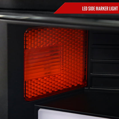 2015??2017 Ford F-150 LED Bar Projector Headlights w/ Switchback Sequential Turn Signals, Amber LED & Pulsing Glow (Black Housing / Clear Lens)