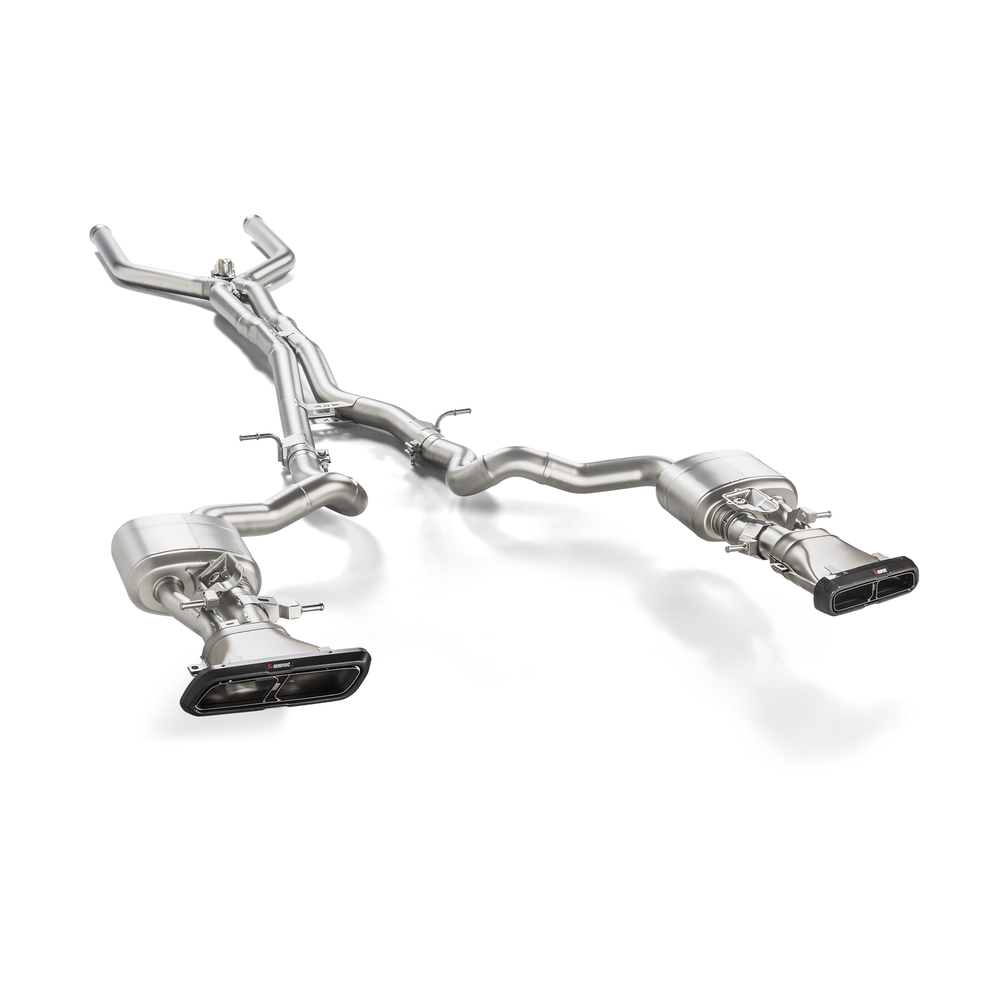Akrapovič Evolution Line Catback Exhaust System & Link Pipe w/Gloss Carbon Fiber Tips - 2018-2020 Mercedes Benz E63S AMG (W213)