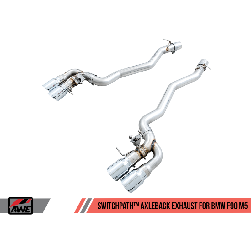 AWE Tuning SwitchPath Axle-back Exhaust with Chrome Silver Tips - 18-19 BMW M5