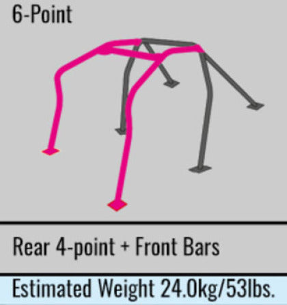 Cusco Safety 21 Roll Cage 6 Point 2 Passenger Around Dash 02-07 Subaru WRX / STI