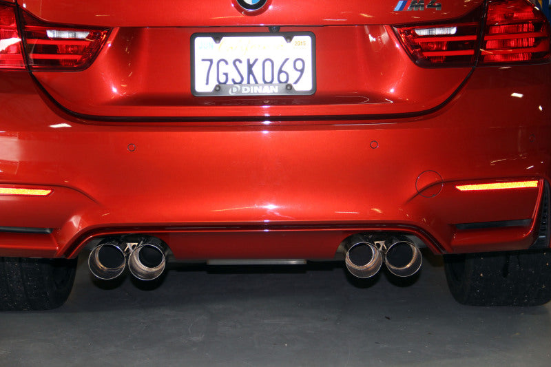 Dinan 15-20 BMW M3/M4 (F80/F82/F83) Free Flow Axleback Exhaust System - Black Tips