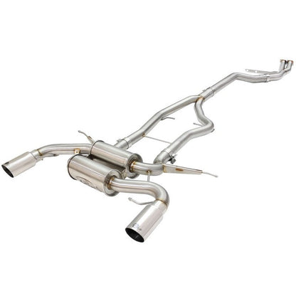 aFe MACHForce XP SS-304 Polish Tip 3.0in-2.5in Dia Cat Back Exhaust 11-13 BMW 335i (E90/E92) 3.0L