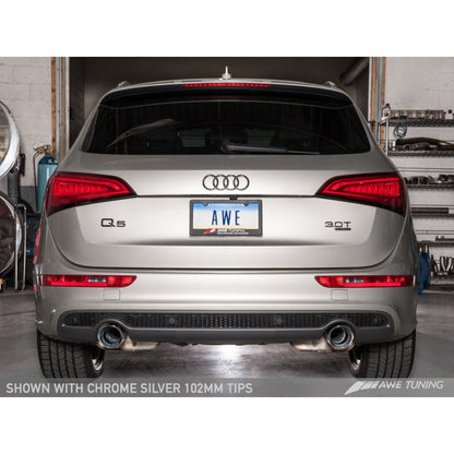 AWE Tuning Audi 8R Q5 3.0T Touring Edition Exhaust Dual Outlet Chrome Silver Tips