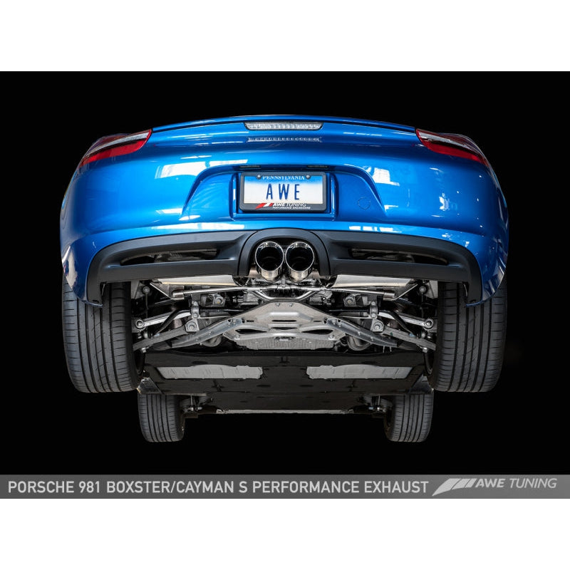 AWE Tuning Porsche 981 Performance Exhaust System - w/Diamond Black Tips