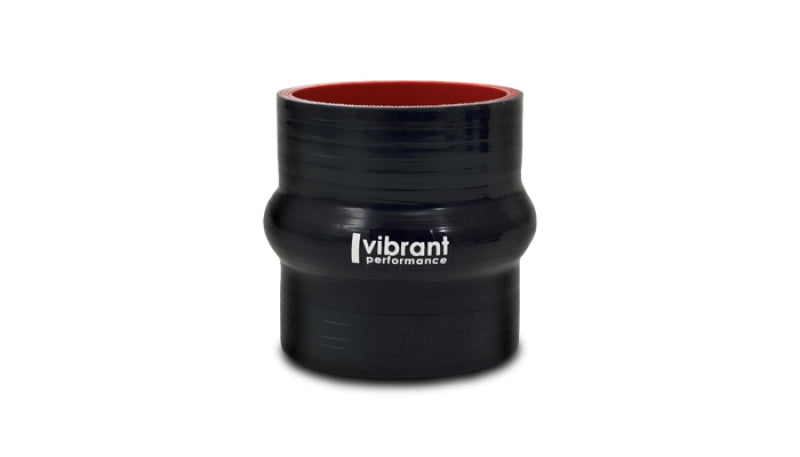 Vibrant 4 Ply Reinforced Silicone Hump Hose Connector - 4in I.D. x 3in long (BLACK)