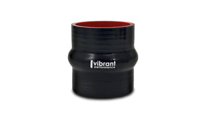 Vibrant 4 Ply Reinforced Silicone Hump Hose Connector - 3.5in I.D. x 3in long (BLACK)