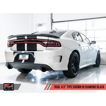 AWE Tuning 2017+ Dodge Charger 5.7L Touring Edition Exhaust - Non-Resonated - Diamond Black Tips