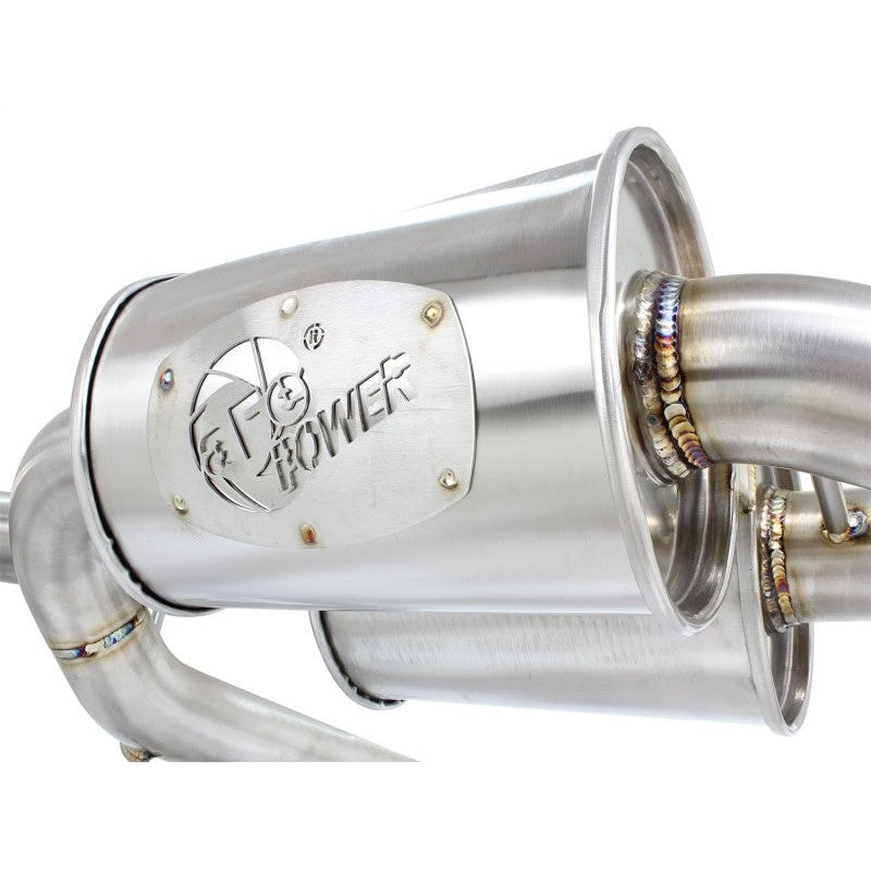 aFe MACHForce XP 2.5in Axle Back Stainless Exhaust w/ Black Tips 07-13 BMW 335i 3.0L L6 (E90/92) N55
