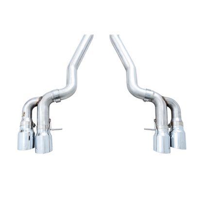 AWE Tuning 18-19 BMW M5 (F90) 4.4T AWD Axle-back Exhaust - Track Edition (Chrome Silver Tips)