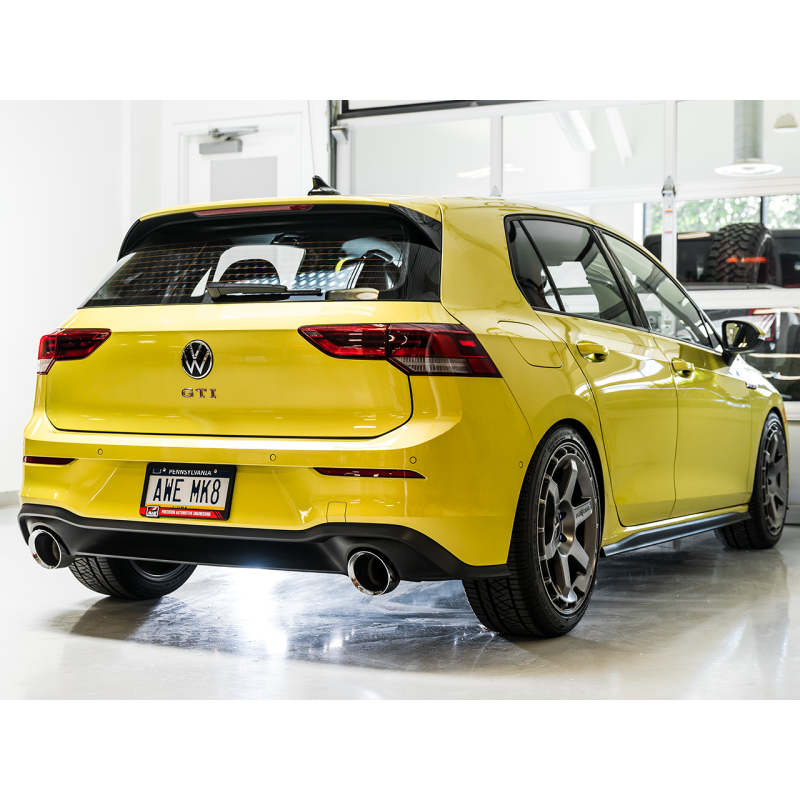 AWE 2022+ Volkswagen GTI MK8 Track Edition Exhaust - Chrome Silver Tips